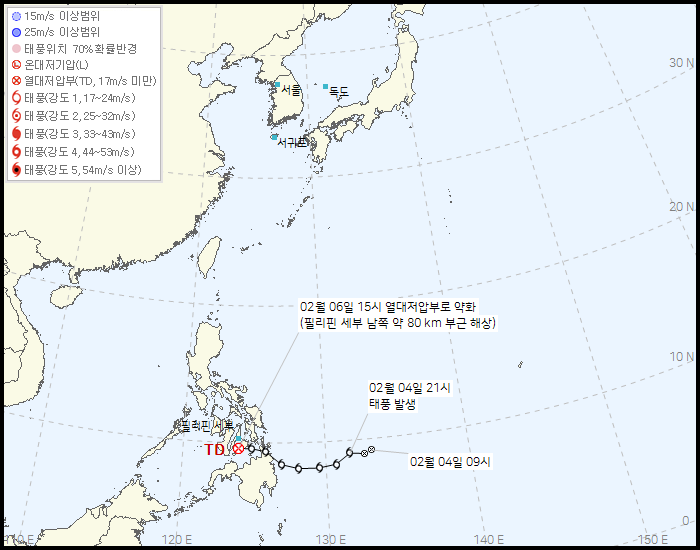 제 2호 태풍 페냐(PENHA) 발생 경로